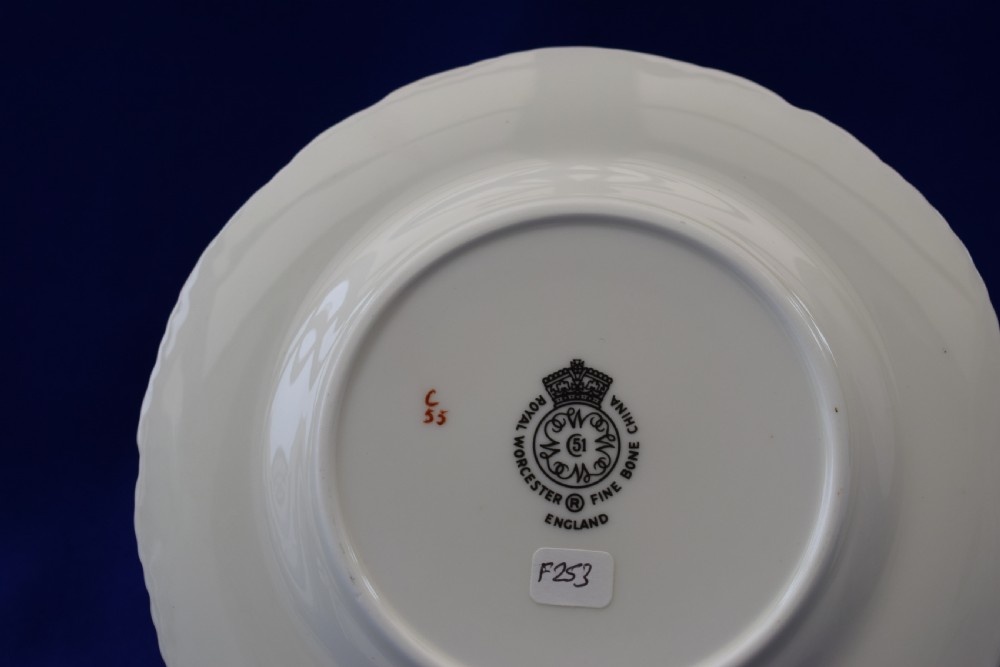 Royal Worcester painted fruit rope edge 6