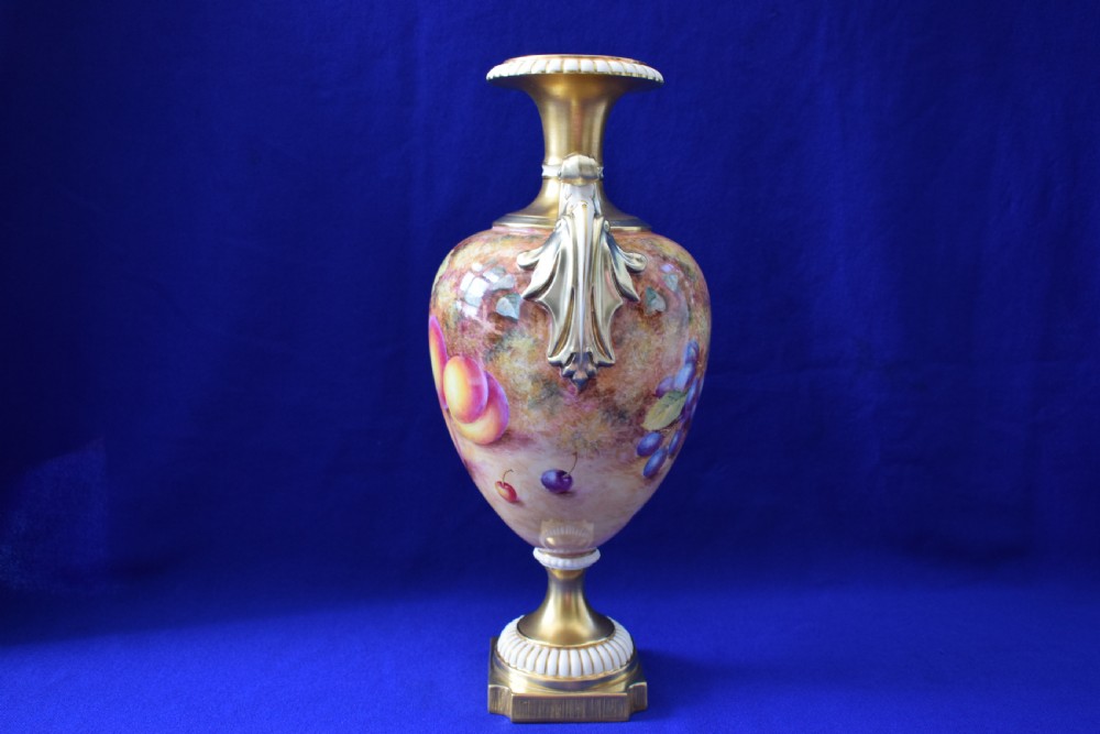 Royal Worcester large painted fruit vase by Freeman View III