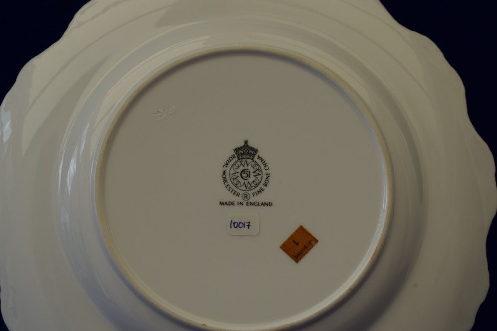 Royal Worcester painted fruit star edge plate View III