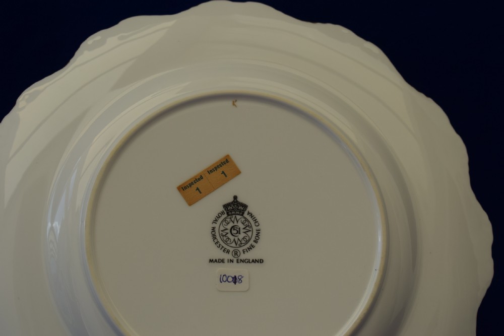 Royal Worcester painted fruit star edge plate View III