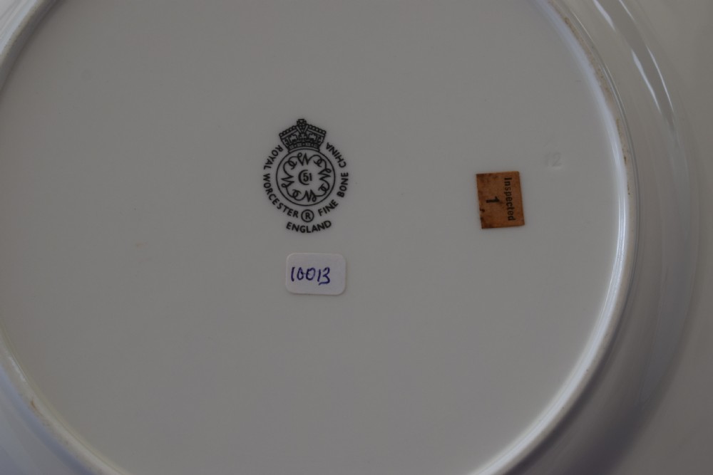 Royal Worcester painted fruit rope edge plate large size. View III