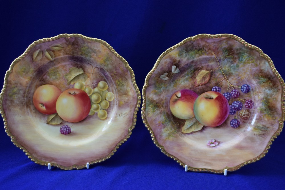 Royal Worcester set of 6 painted fruit 8
