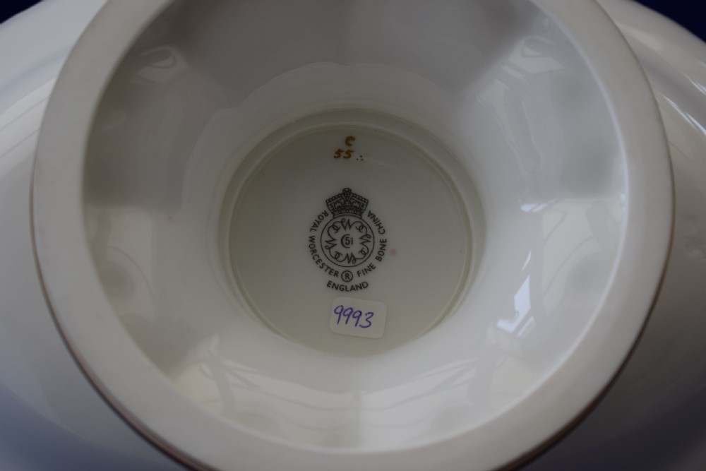 Royal Worcester painted fruit Low comport signed H Ayrton. View IV