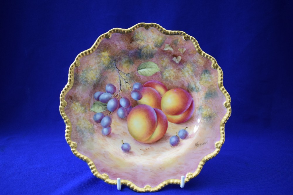 Royal Worcester painted fruit star edge plate by Freeman