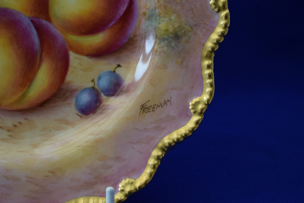 Royal Worcester painted fruit star edge plate by Freeman View III