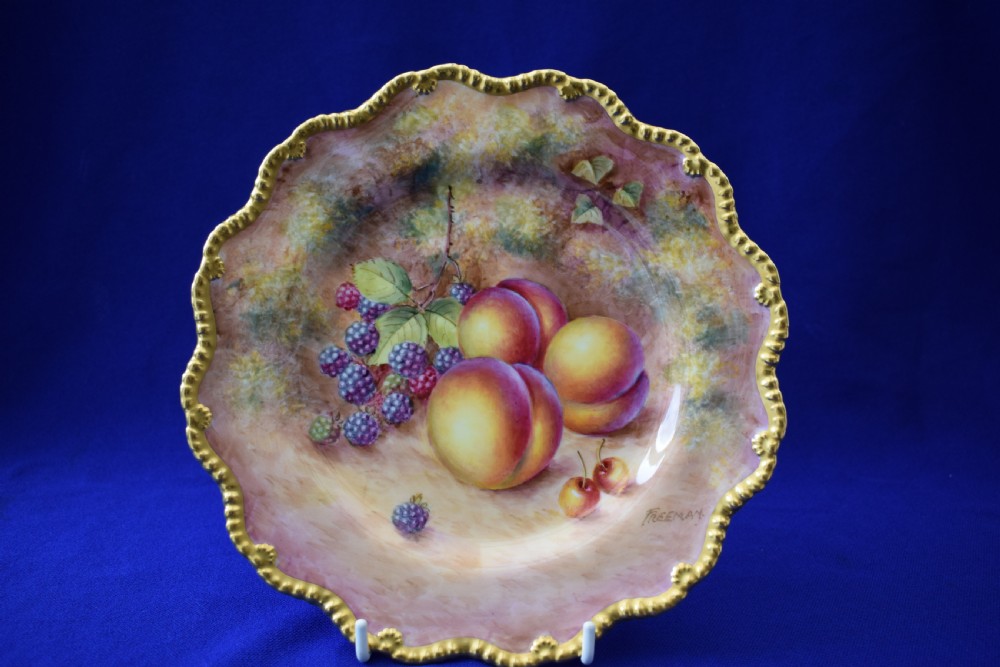 Royal Worcester painted fruit star edge plate by Freeman