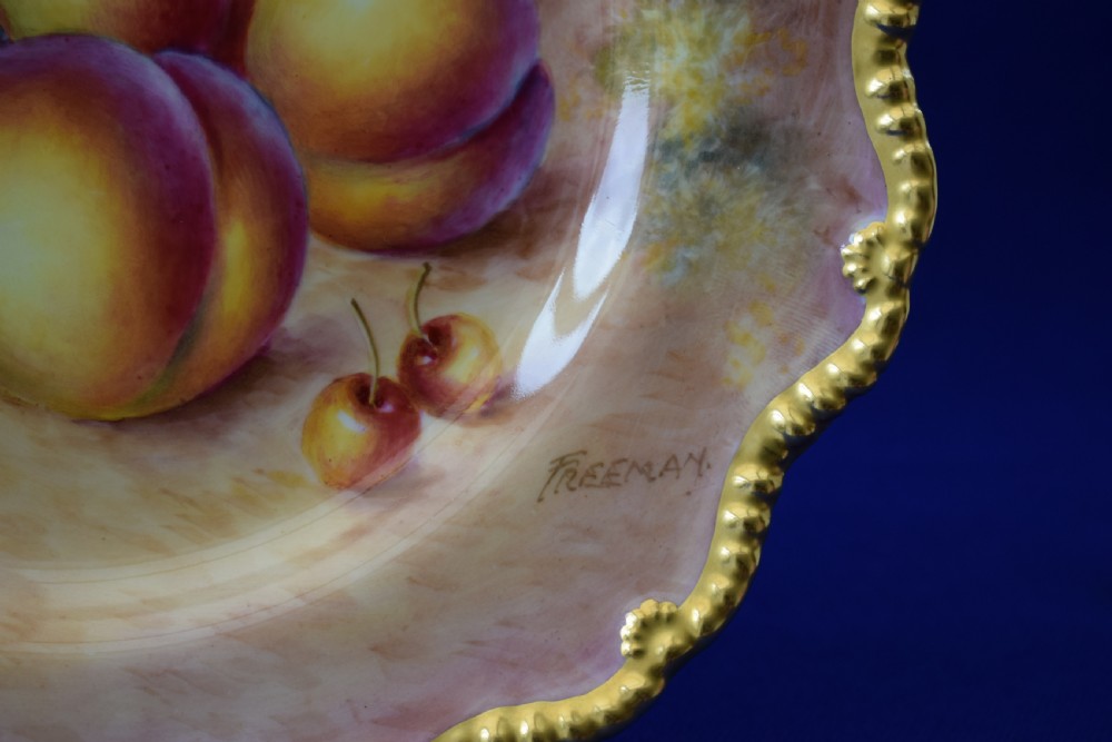 Royal Worcester painted fruit star edge plate by Freeman View II