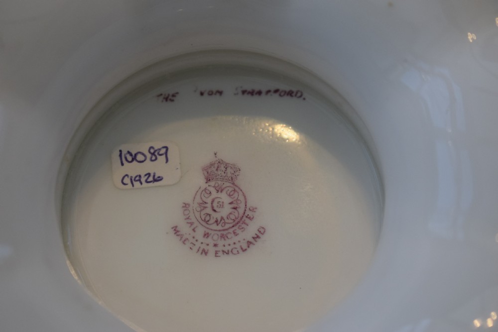 Royal Worcester hand painted low comport by Harry Davis View IV