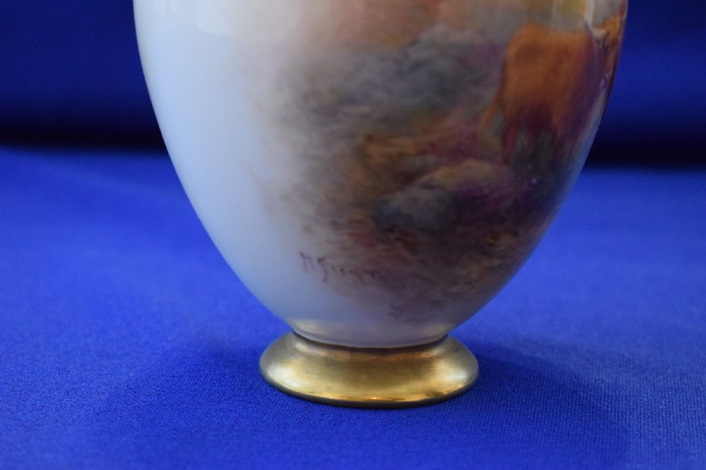 Royalm Worcester vase, highland cattle by Harry Stinton View II