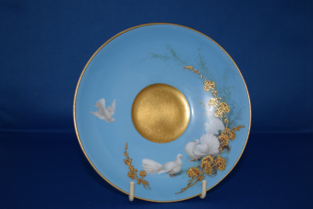 Royal Worcester artist signed cup and saucer View II