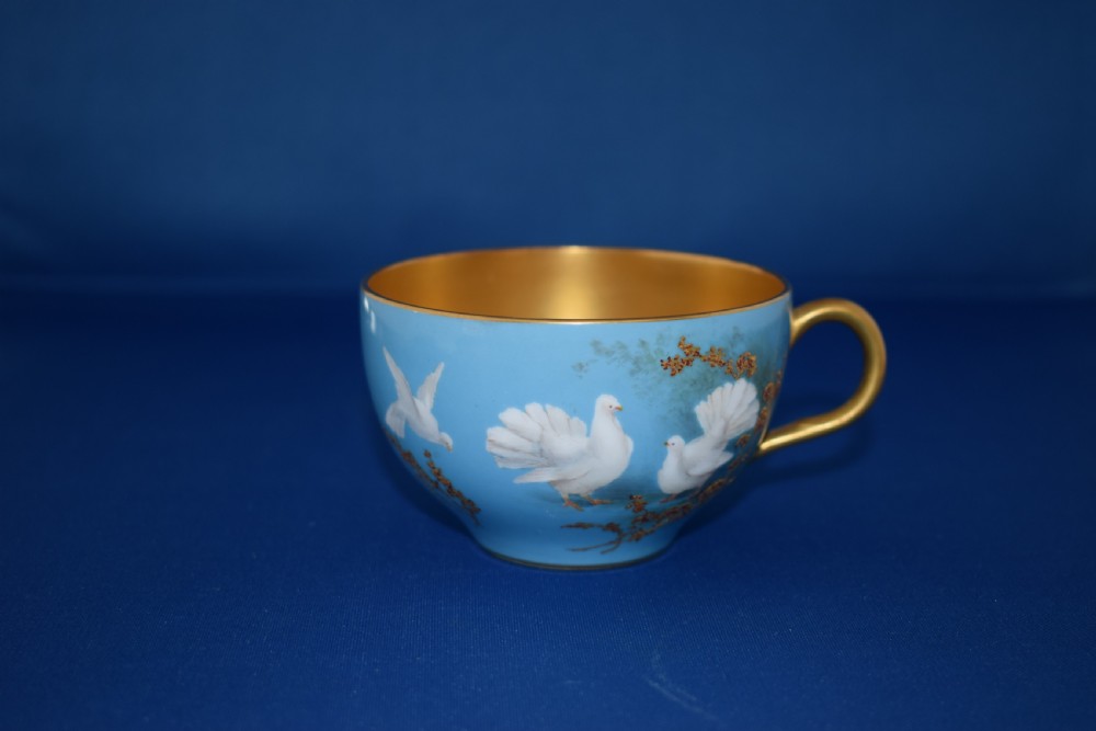 Royal Worcester artist signed cup and saucer View III