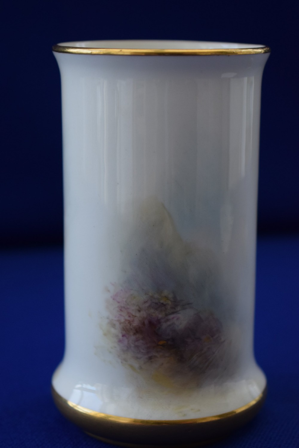 Royal Worcester vase decorated Highland cattle by H Stinton. View II