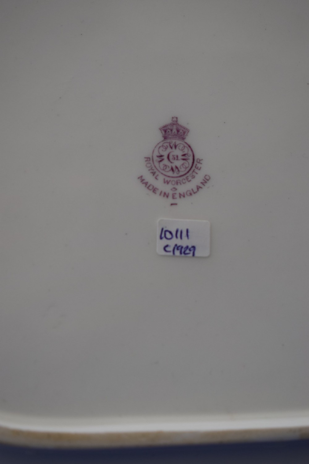 Royal Worcester painted fruit sandwich tray signed E Townsend View III