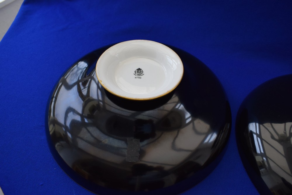 Royal Worcester pair of painted fruit floating flower bowls by H Ayrton View VII