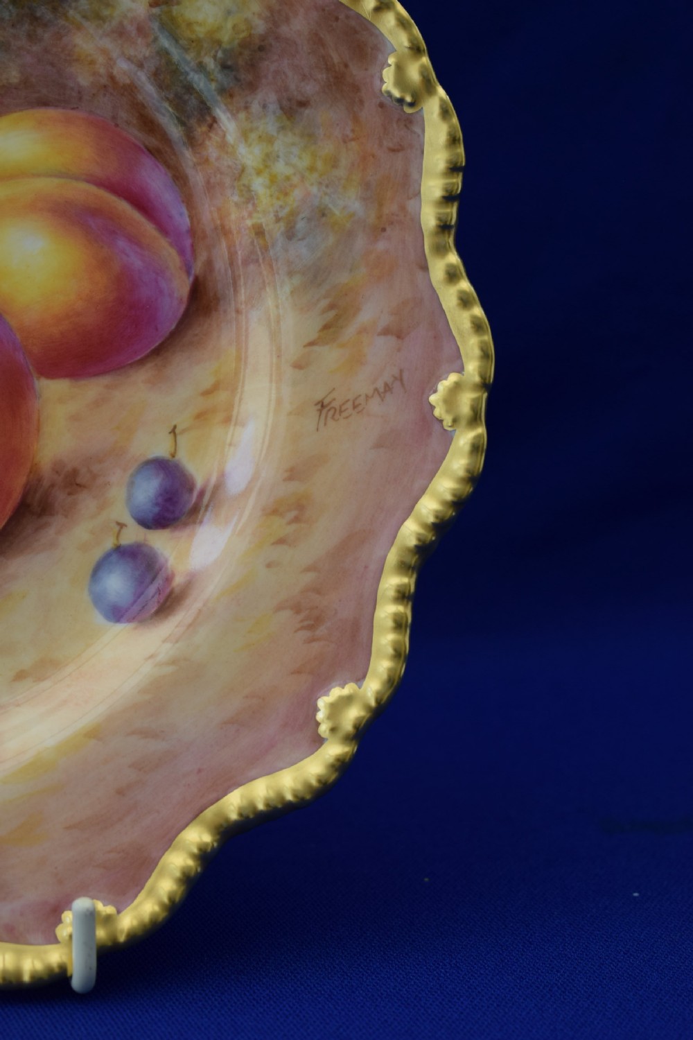 Royal Worcester painted fruit star edge plate by Freeman View II