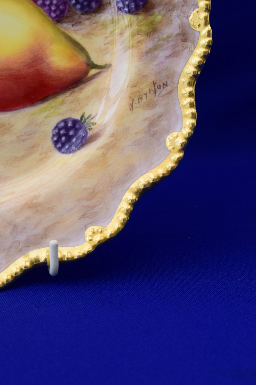Royal Worcester painted fruit star edge plate by Ayrton View II