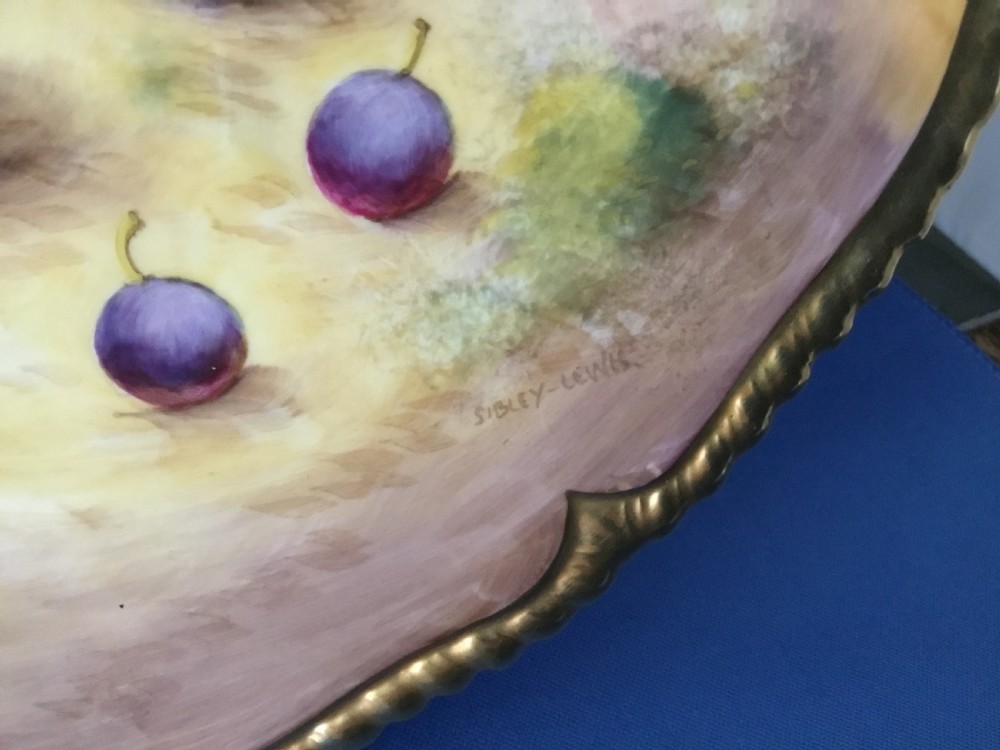 Royal Worcester painted fruit rope edge plate size 10” (25.5cm) View II