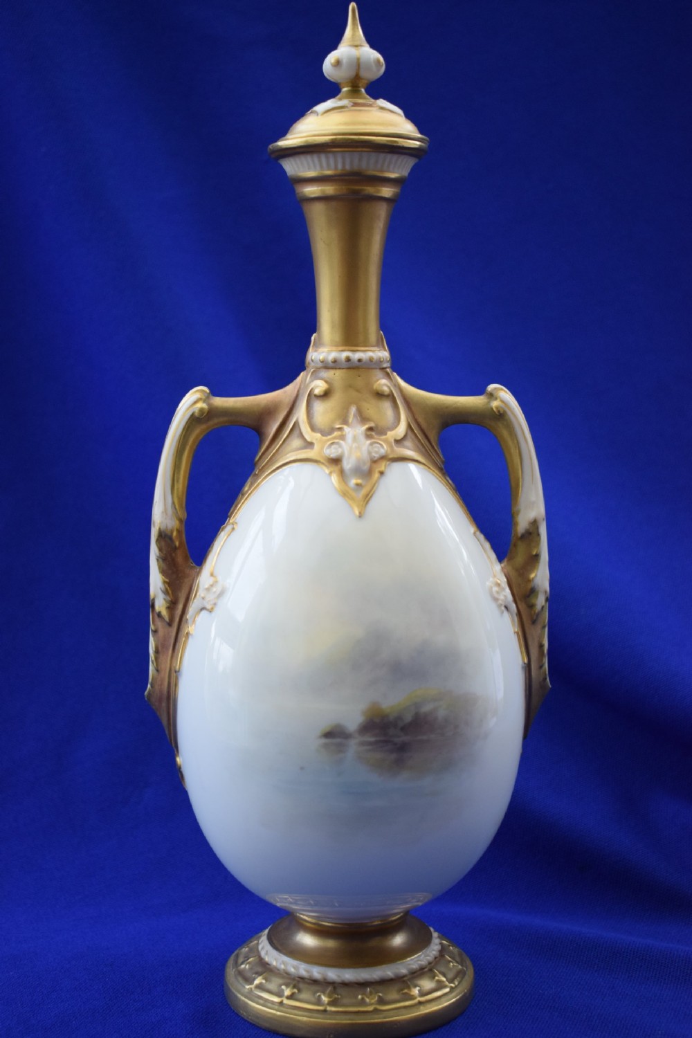Royal Worcester vase and cover signed J Stinton View II