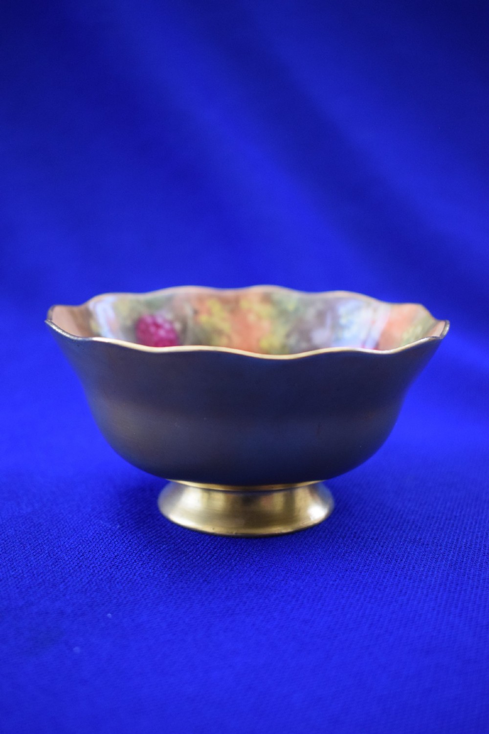 Royal Worcester painted fruit sugar bowl by Townsend View II