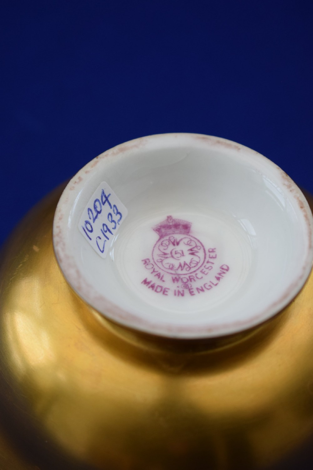 Royal Worcester painted fruit sugar bowl by Townsend View V