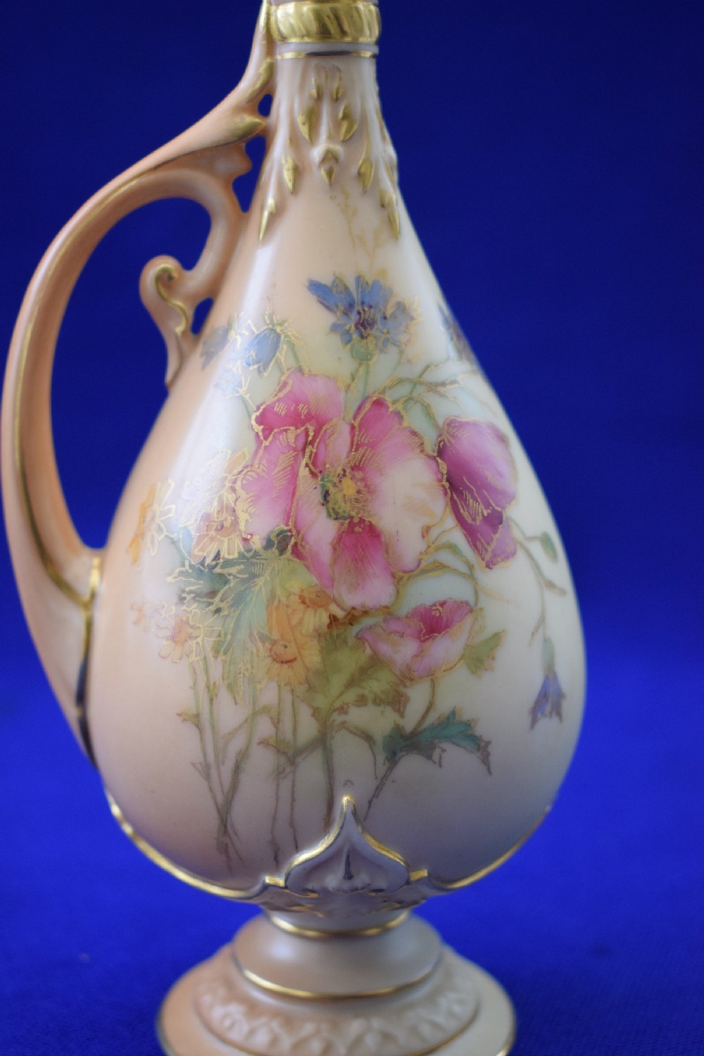 Royal Worcester pair of blush ivory ewers View IV