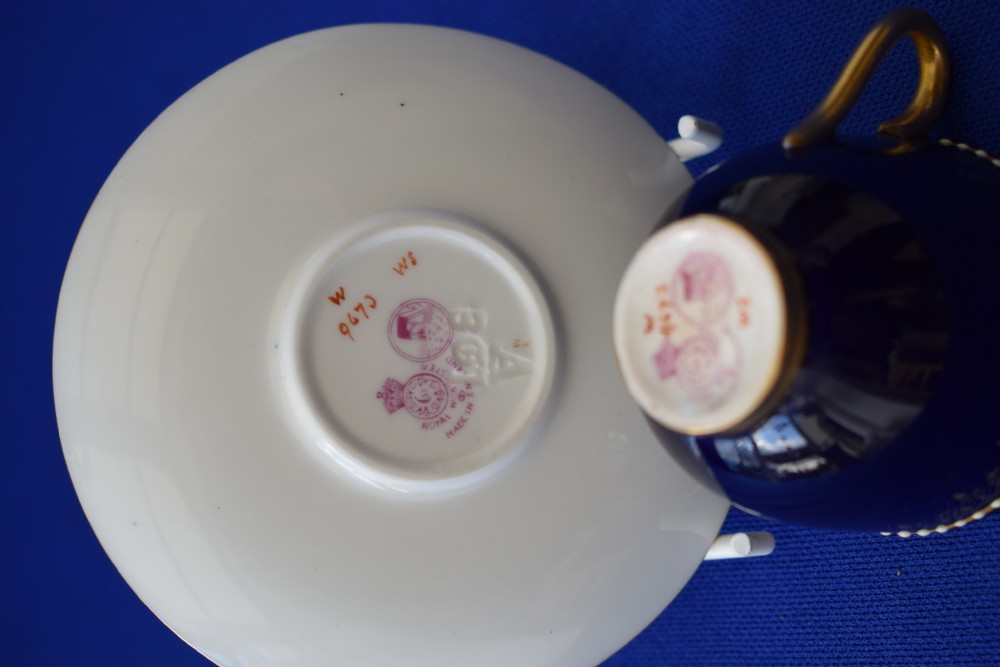 Royal Worcester demi tasse coffee cup and saucer View IV