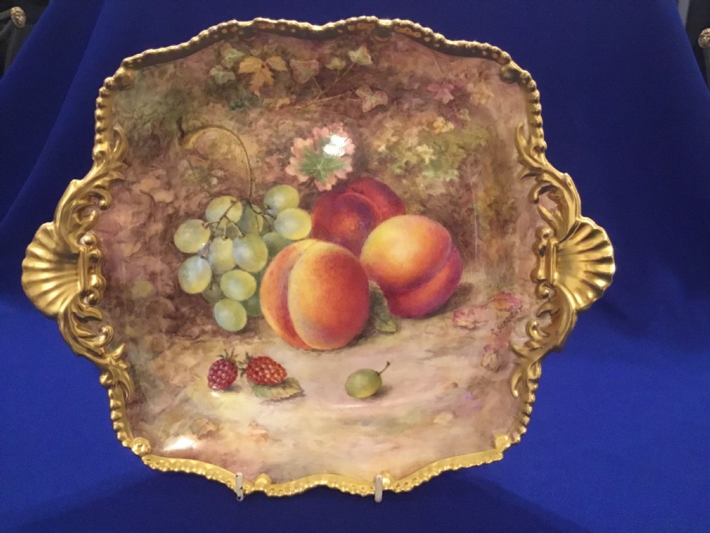 Royal Worcester dessert dish or Tudor tray
