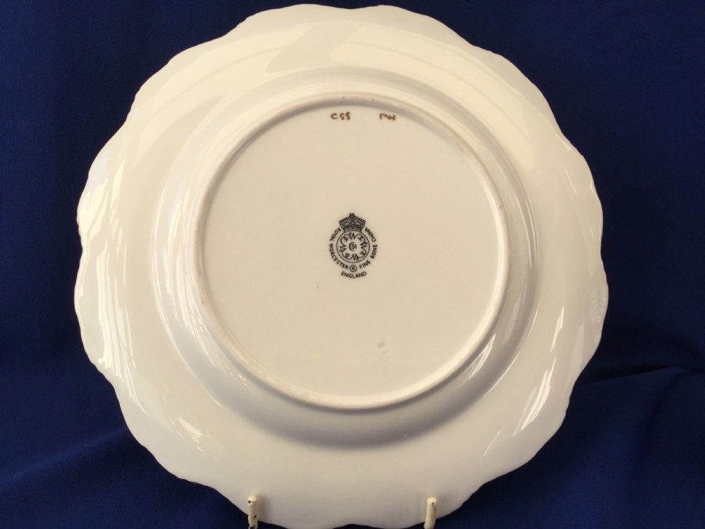 Royal Worcester painted fruit star edge plate by H Ayrton View III