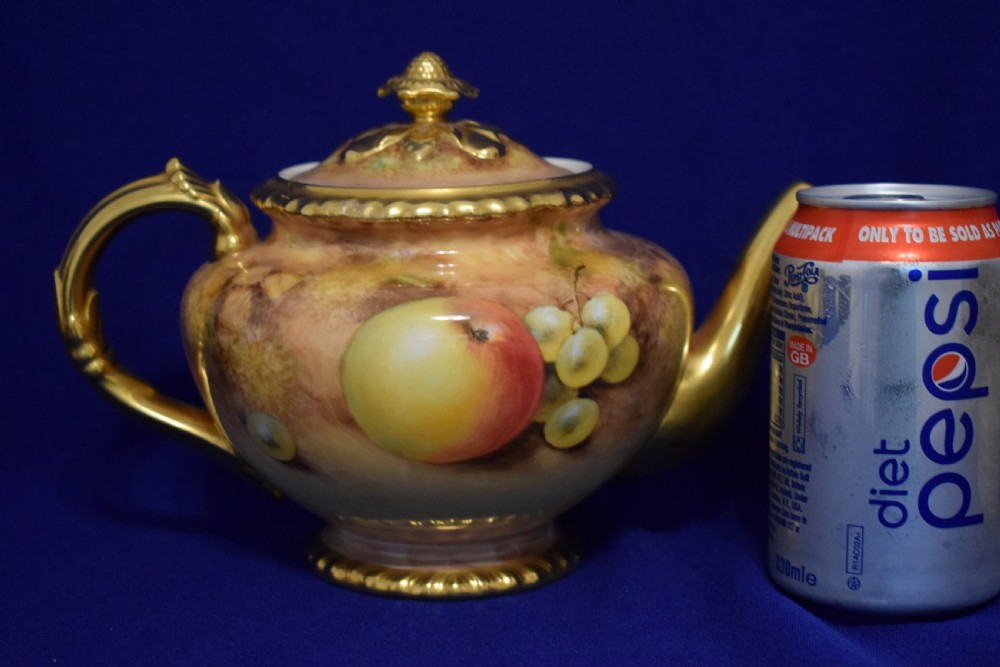 Royal Worcester painted fruit rope edge complete tea set for 6 people View III