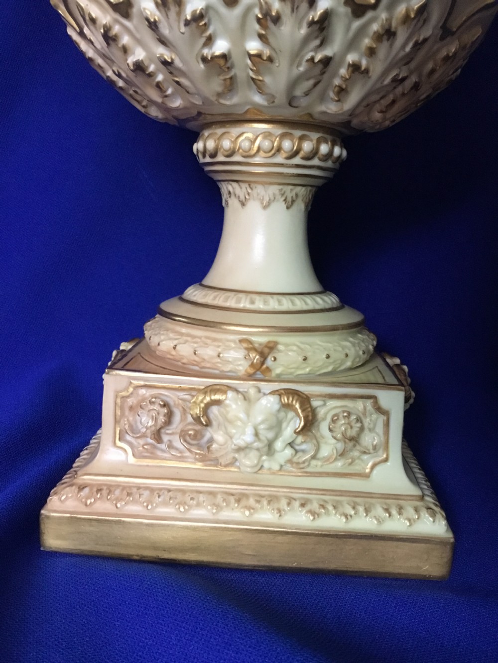 Royal Worcester large vase signed Edward Raby View VII