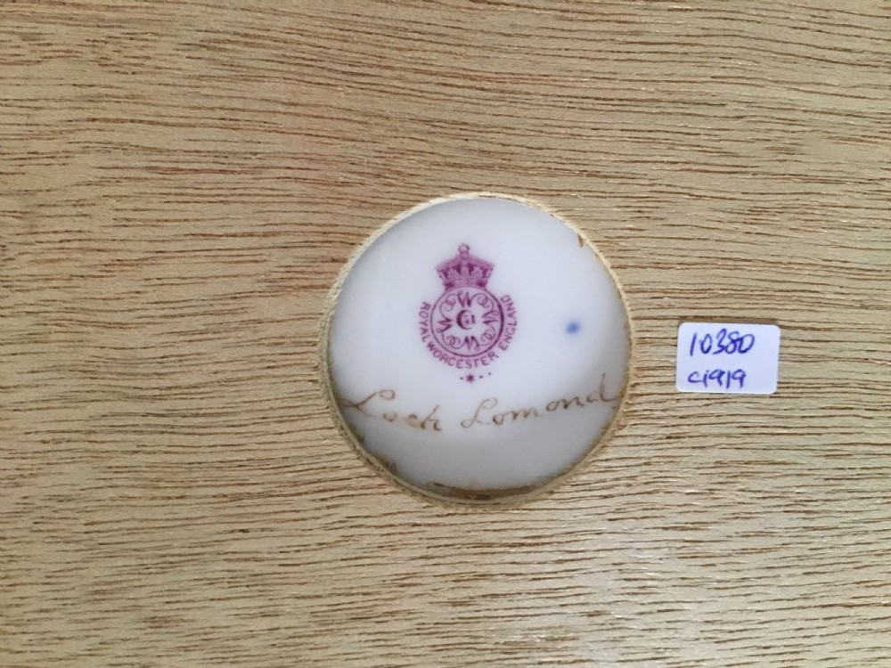 Royal Worcester pair of large plaques signed J Stinton View IV