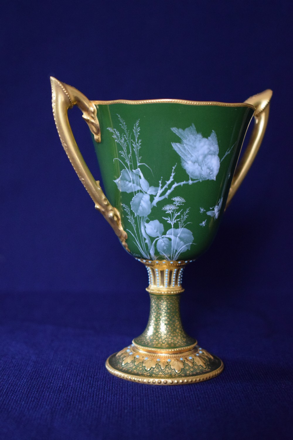 Royal Crown Derby pair of vases by Leroy View IV