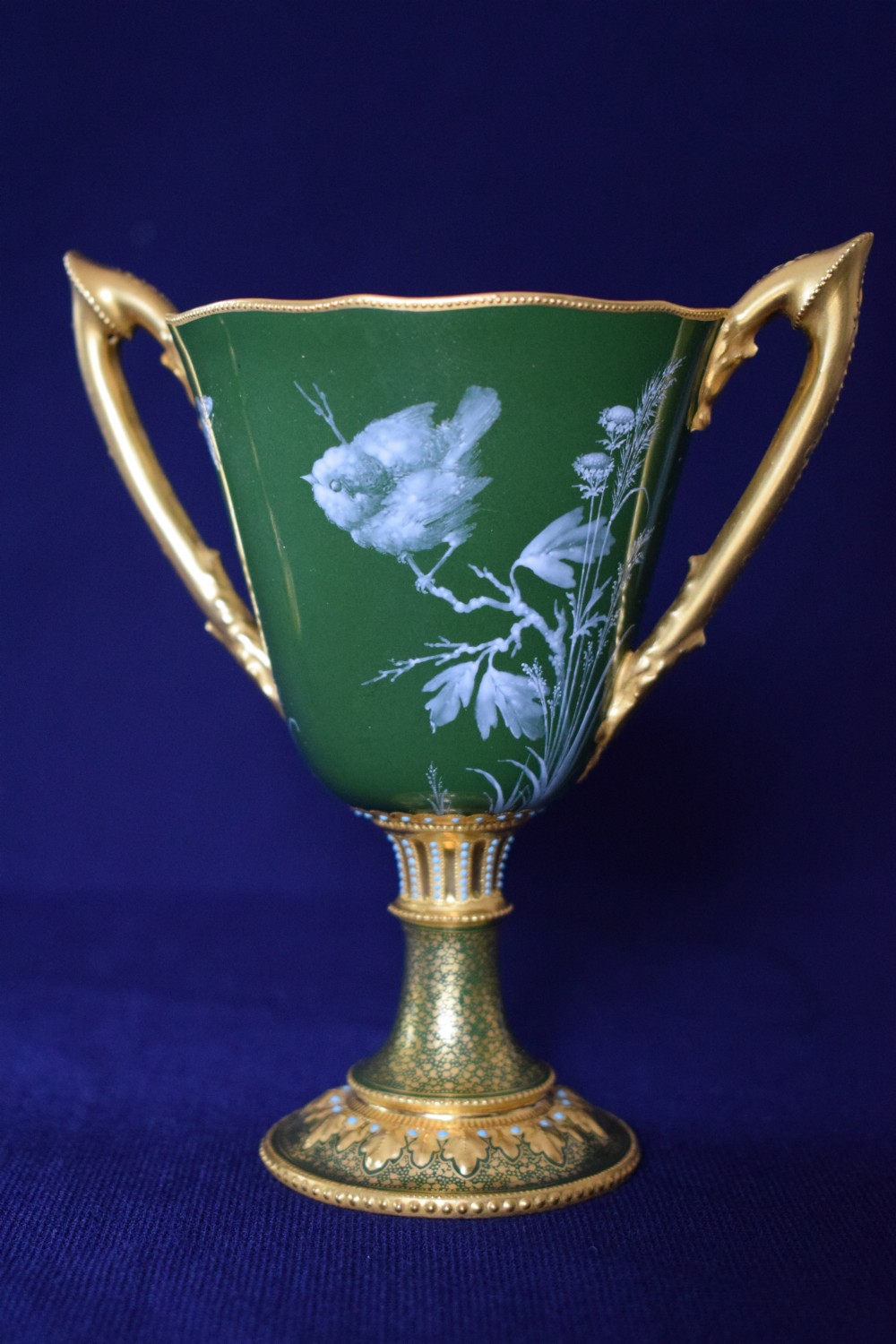 Royal Crown Derby pair of vases by Leroy View V