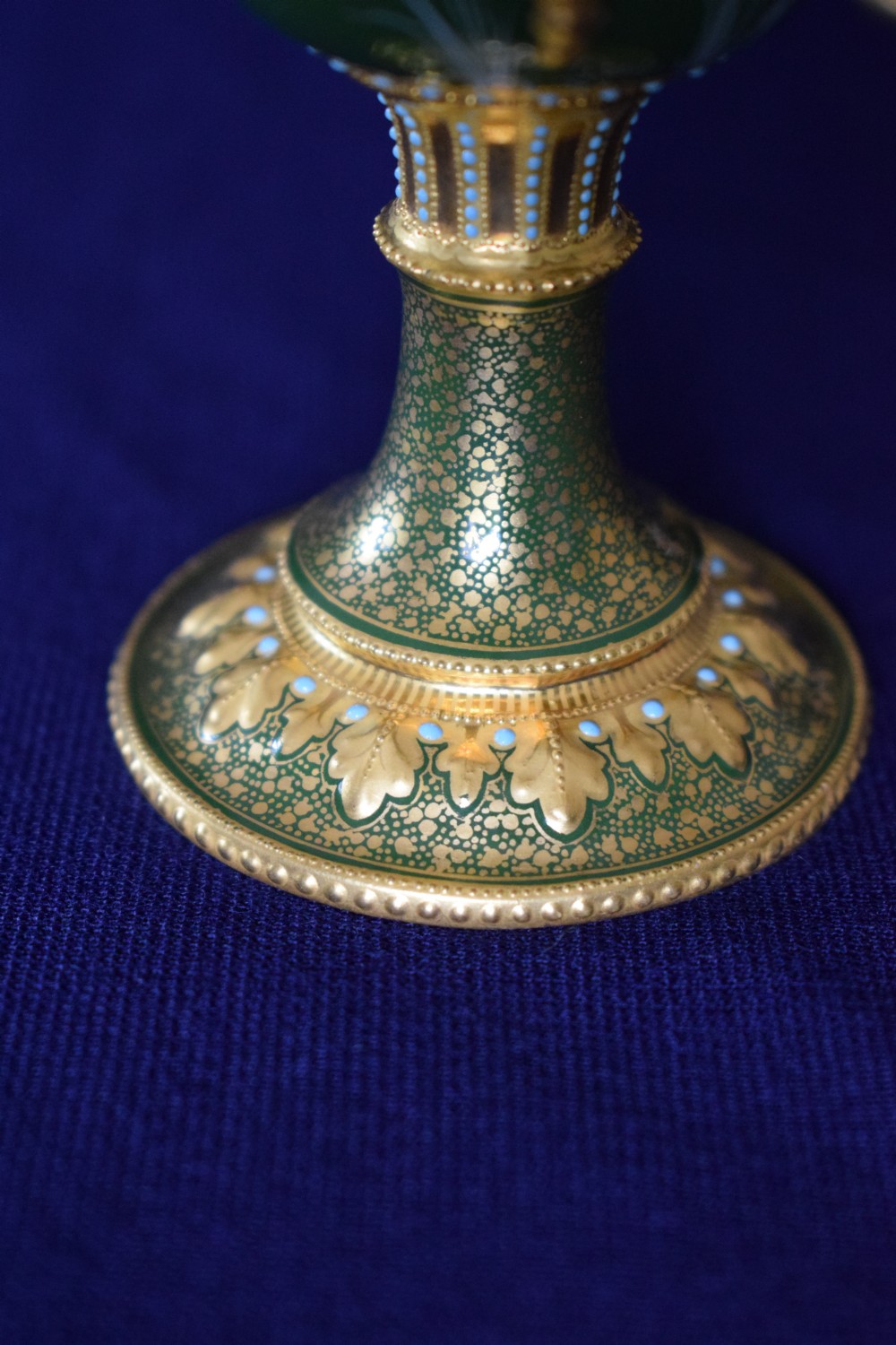 Royal Crown Derby pair of vases by Leroy View VI