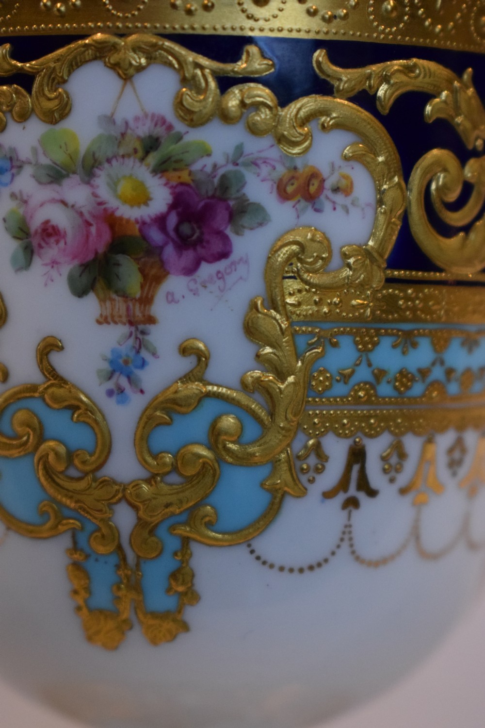 Royal Crown Derby pair of goblets from the Judge Gary service View IV