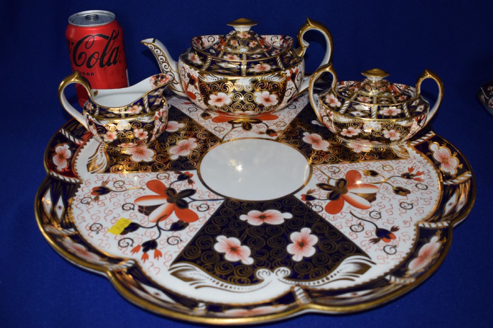 Royal Crown Derby tea set on tray View III
