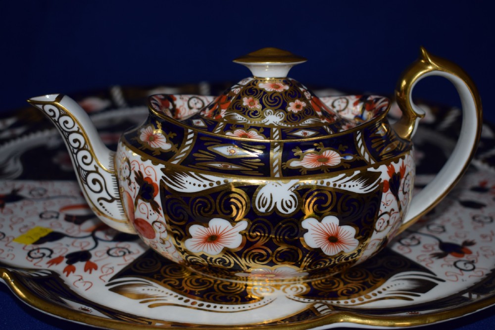 Royal Crown Derby tea set on tray View IV