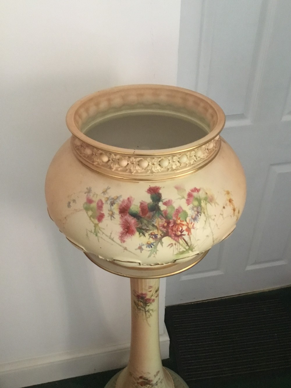 Royal Worcester jardiniere on stand by Edward Raby View II