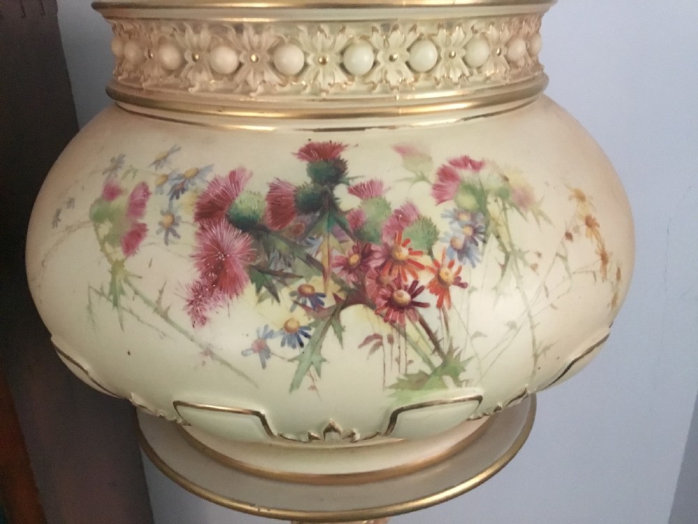 Royal Worcester jardiniere on stand by Edward Raby View III