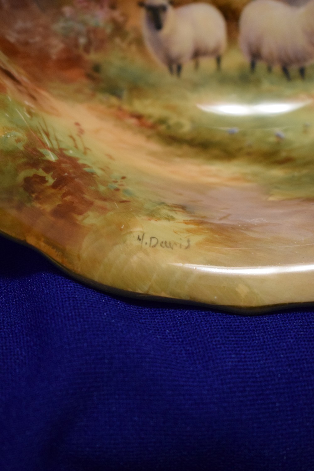 Royal Worcester bowl signed H Davis View IV