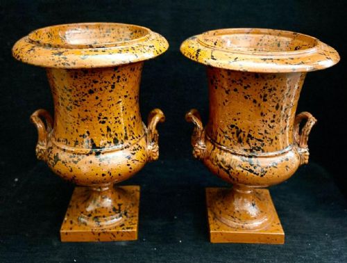 RATHER WONDERFUL PAIR OF GLAZED TERRACOTTA VASES 19001920 - ADDITIONAL PHOTO 2