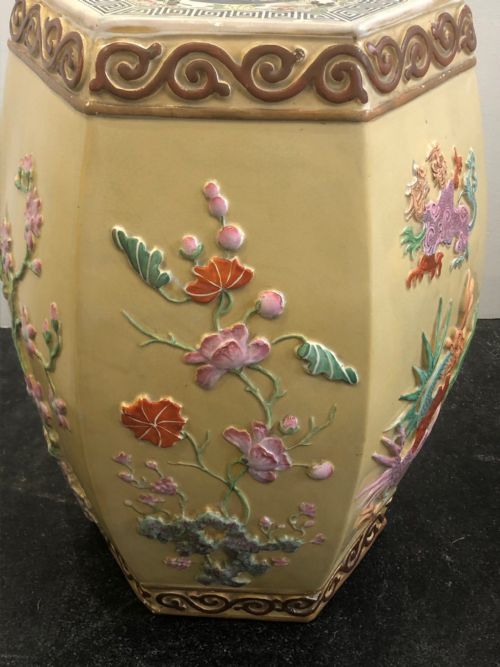 MASONS IRONSTONE GARDEN SEAT 1840 - ADDITIONAL PHOTO 3