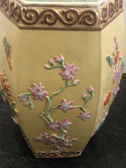 MASONS IRONSTONE GARDEN SEAT 1840 - ADDITIONAL PHOTO 4