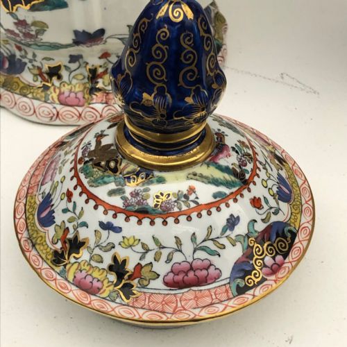 PAIR OF MASONS IRONSTONE ESSENCE JARS AND COVERS 1820 - ADDITIONAL PHOTO 5