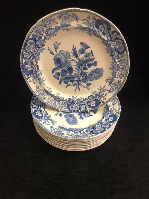 set of 12 spode dinner plates in union pattern 1815 - CATEGORY: ANTIQUE PLATES - DATED REGENCY