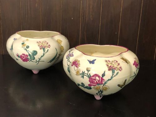 unusual pair of gien faience jardinieres 188090 - CATEGORY: ANTIQUE CERAMICS - DATED VICTORIAN