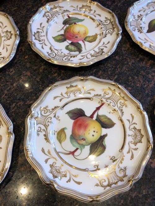 DAVENPORT HANDPAINTED DESSERT PLATES SET OF 10 1830 - ADDITIONAL PHOTO 1