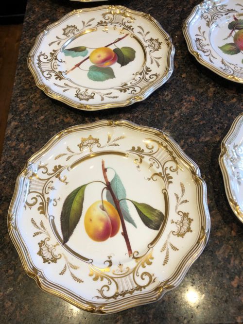 DAVENPORT HANDPAINTED DESSERT PLATES SET OF 10 1830 - ADDITIONAL PHOTO 2