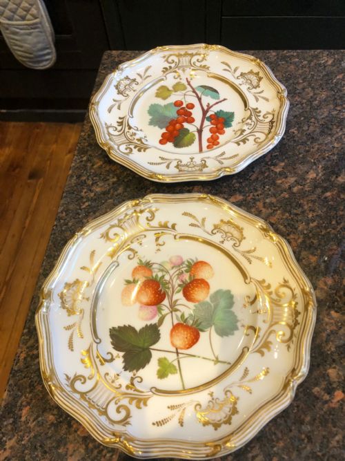 DAVENPORT HANDPAINTED DESSERT PLATES SET OF 10 1830 - ADDITIONAL PHOTO 5