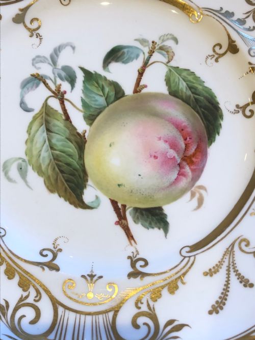 DAVENPORT HANDPAINTED DESSERT PLATES SET OF 10 1830 - ADDITIONAL PHOTO 6